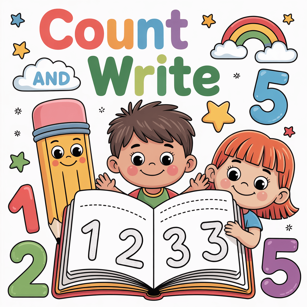 count and write book for kindergarten