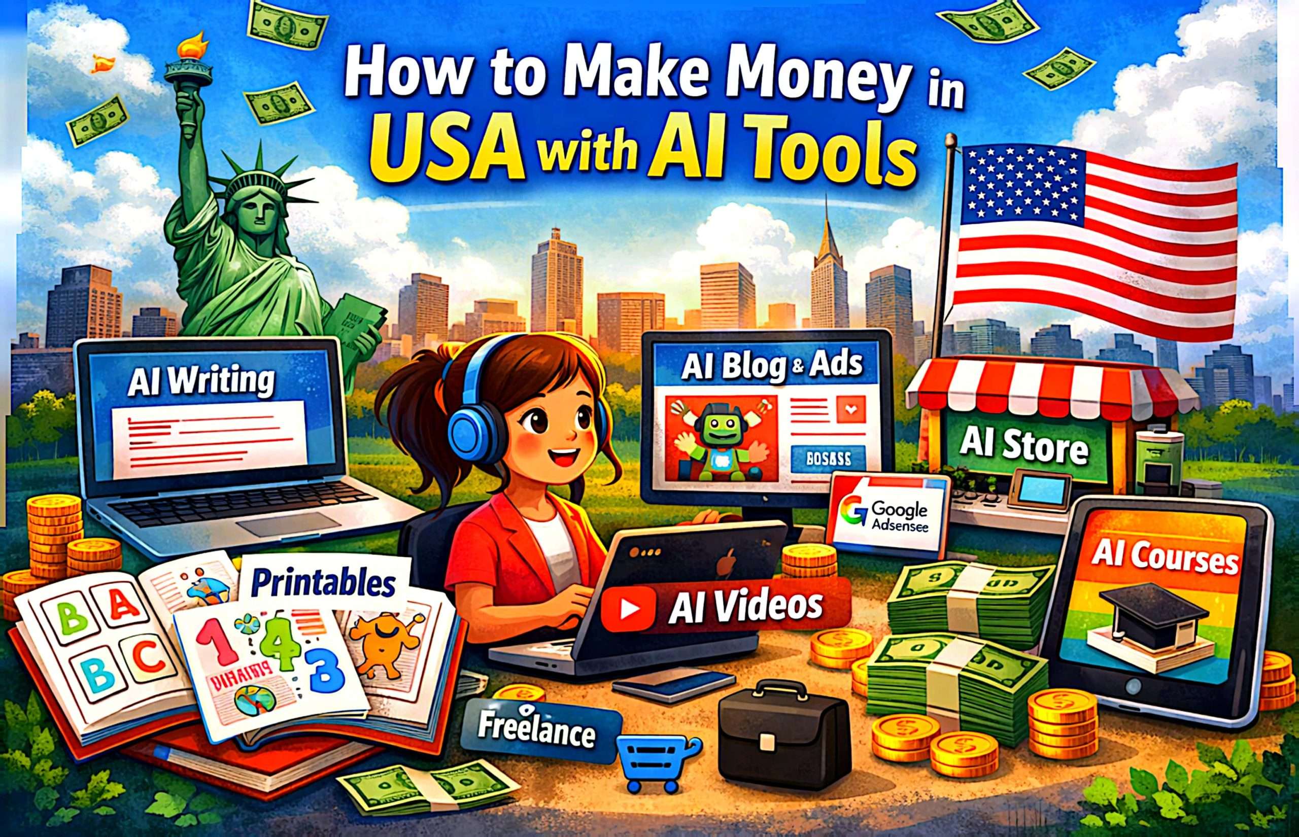 Make money with AI USA